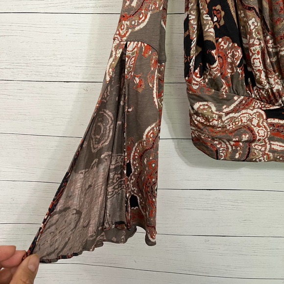 Free People Fiona print top surplice - Picture 6 of 6